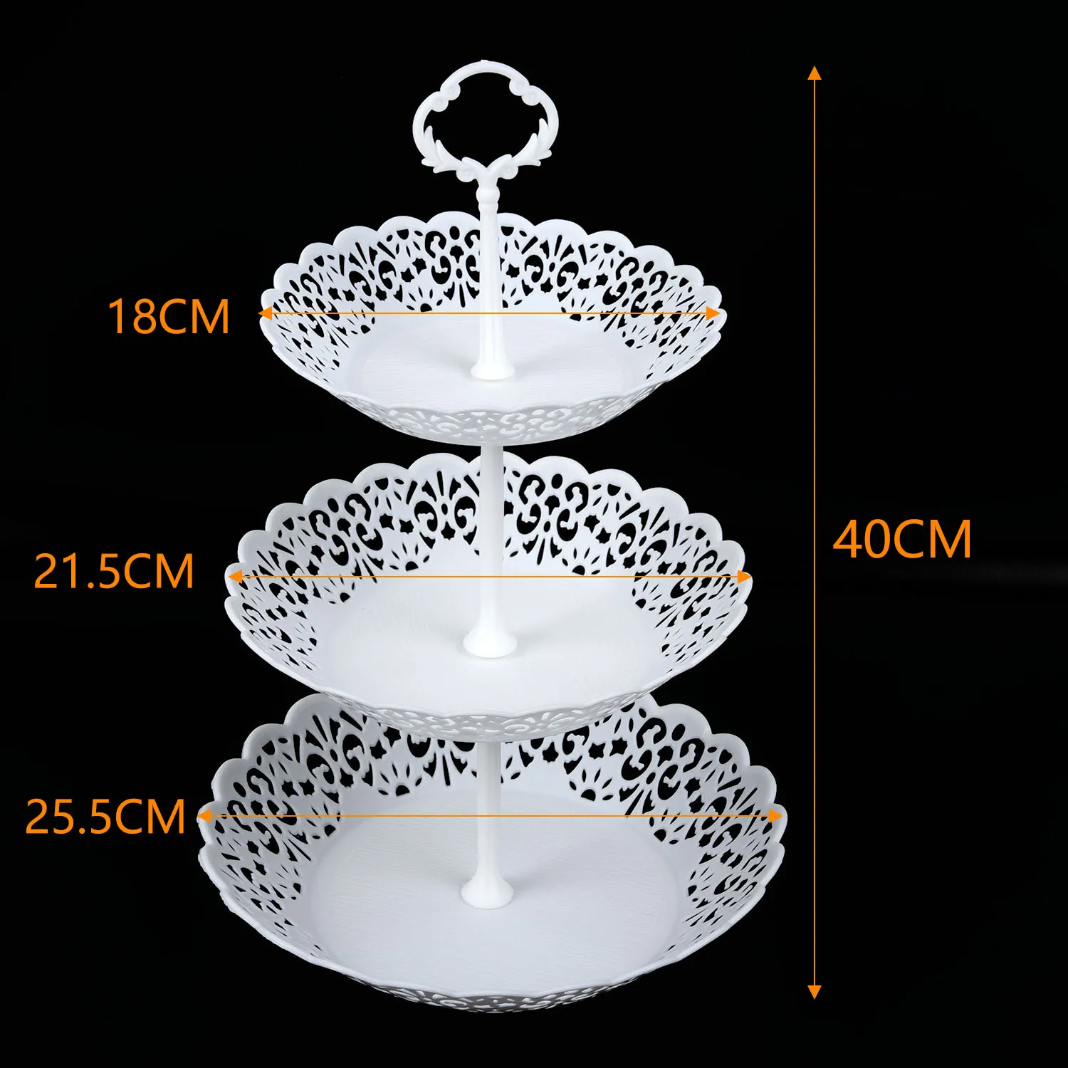 Трехуровневый подстаканник для торта тарелка поднос конфет и десертов держатель