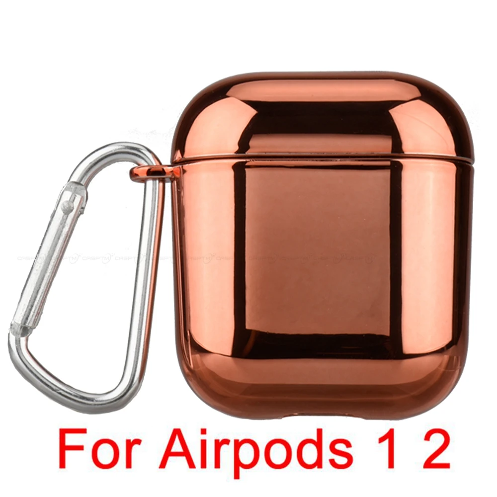 Золотой с гальваническим покрытием Жесткий ПК для AirPods 1 2 3 чехол Крышка Беспроводные Наушники Аксессуары для Airpods Pro цветной чехол для наушников - Цвет: 04