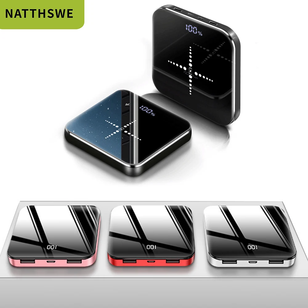 NATTHSWE новинка 30000 мА/ч Дополнительный внешний аккумулятор для xiaomi iPhone huawei 2 USB