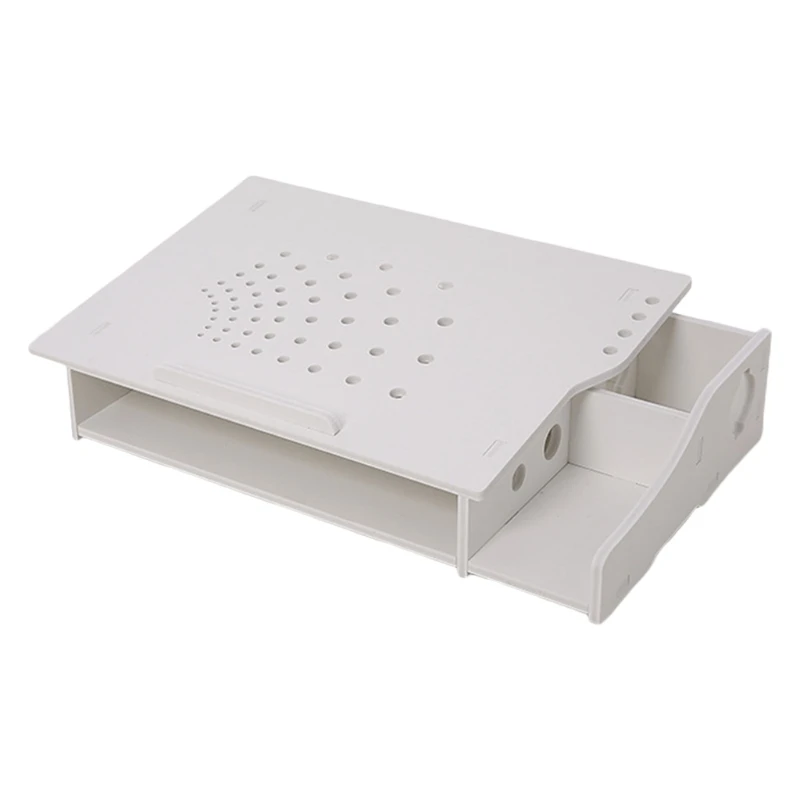 

Multi-function Desktop Storage Rack Organizer Laptop Computer Screen Riser Shelf
