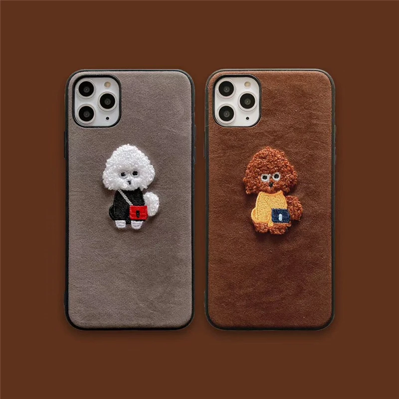 Вязаный шерстяной рюкзак с мультяшным рисунком плюшевый чехол для телефона