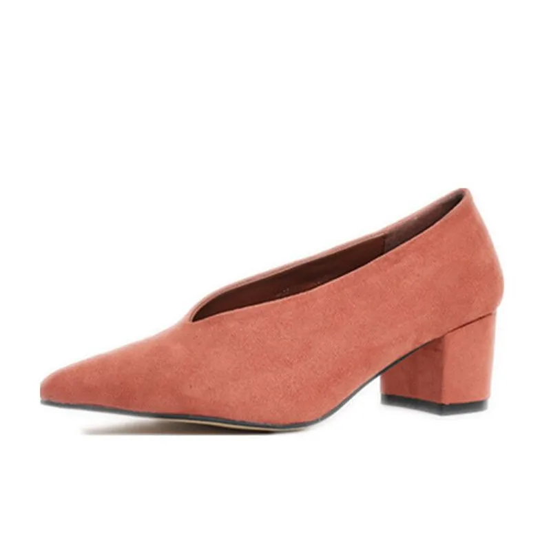 Новинка весна осень 2020 женская обувь остроносые туфли на каблуке Женская
