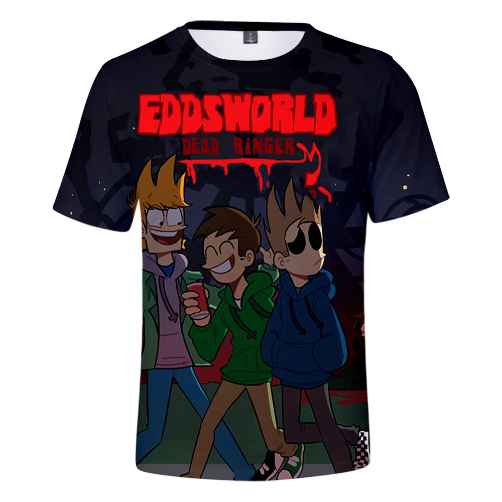 Футболка Eddsworld с 3D принтом для мужчин и женщин модная рубашка коротким рукавом