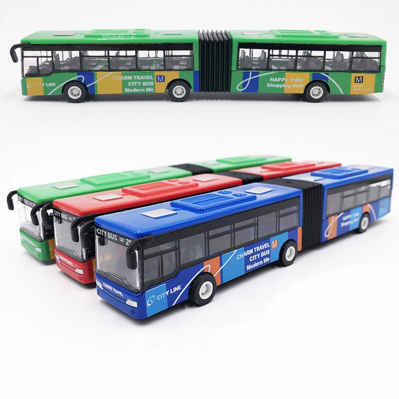 1:64 18cm Blue Red Green Metal Die-casting Pull Back Model Car Shuttle Bus Car Toy Baby Pull Back Toy Car Children’s Gift