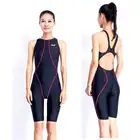 Детские тренировочные костюмы для плавания, женские с открытой спиной до колена профессиональные купальники, водные соревнования, гоночные Монокини XXS-5XL