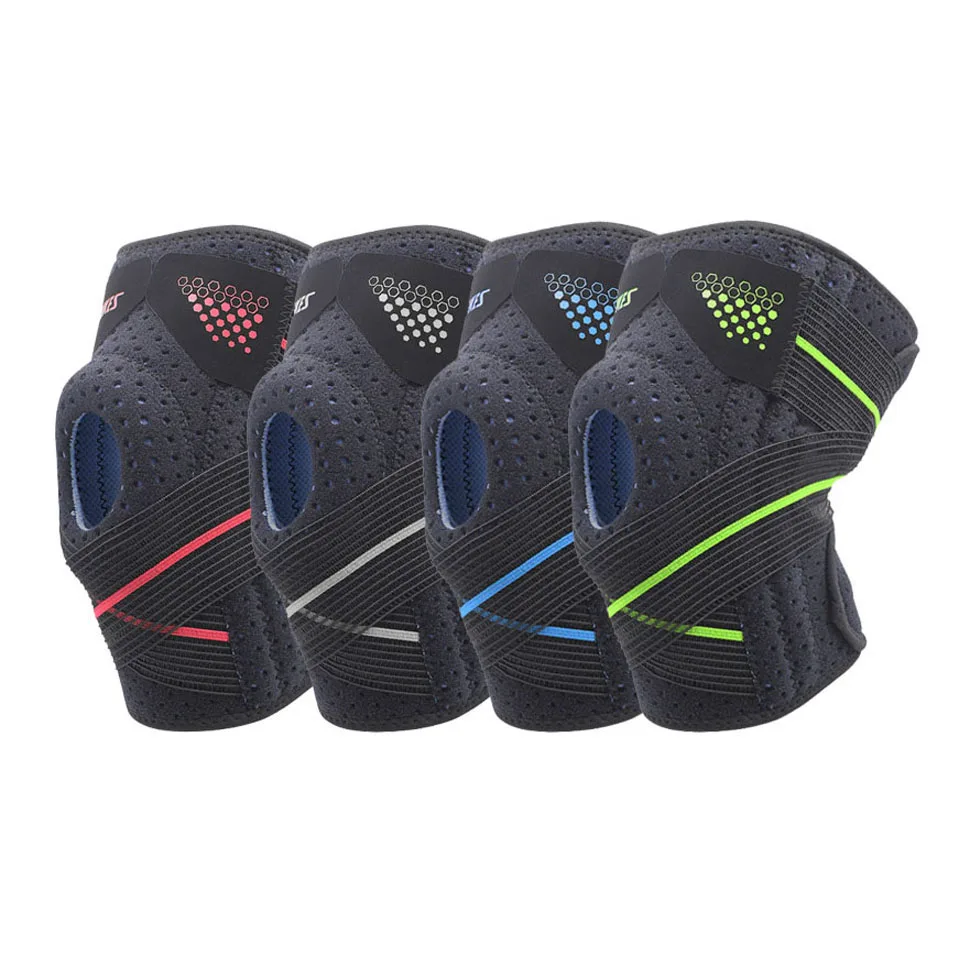 1 Pair Basketball Knee Pads with Support Silicon Padded Elastic Non-slip Patella Brace Kneepad for Fitness Protector | Красота и