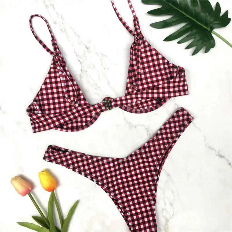 HolaSukey 2019 Sexy Bikini Set Women Swimwear Solid Backless Swimsuit Low Waist Brazilian Bathing Suit High Cut Biquini |