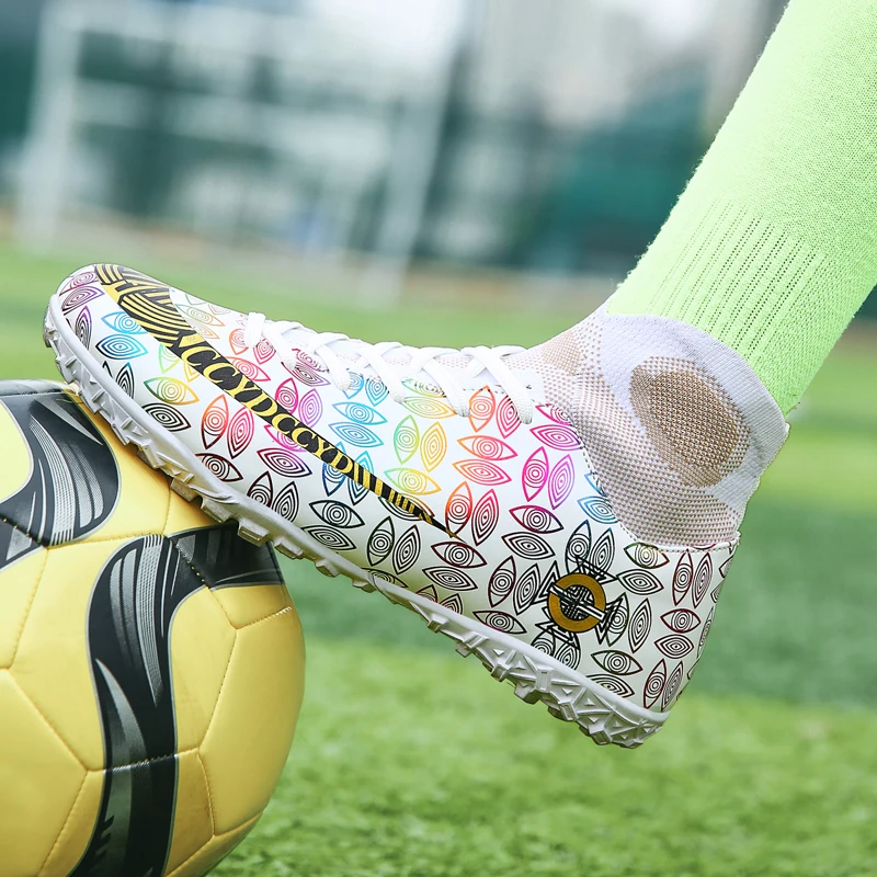 Открытый газон для мини-футбола Для мужчин длинный шип Футбол Сапоги футбольные