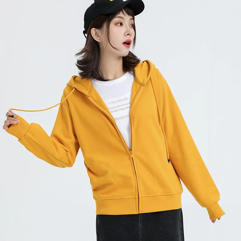 Женские шикарные черные толстовки тонкая молния повседневные спортивные для