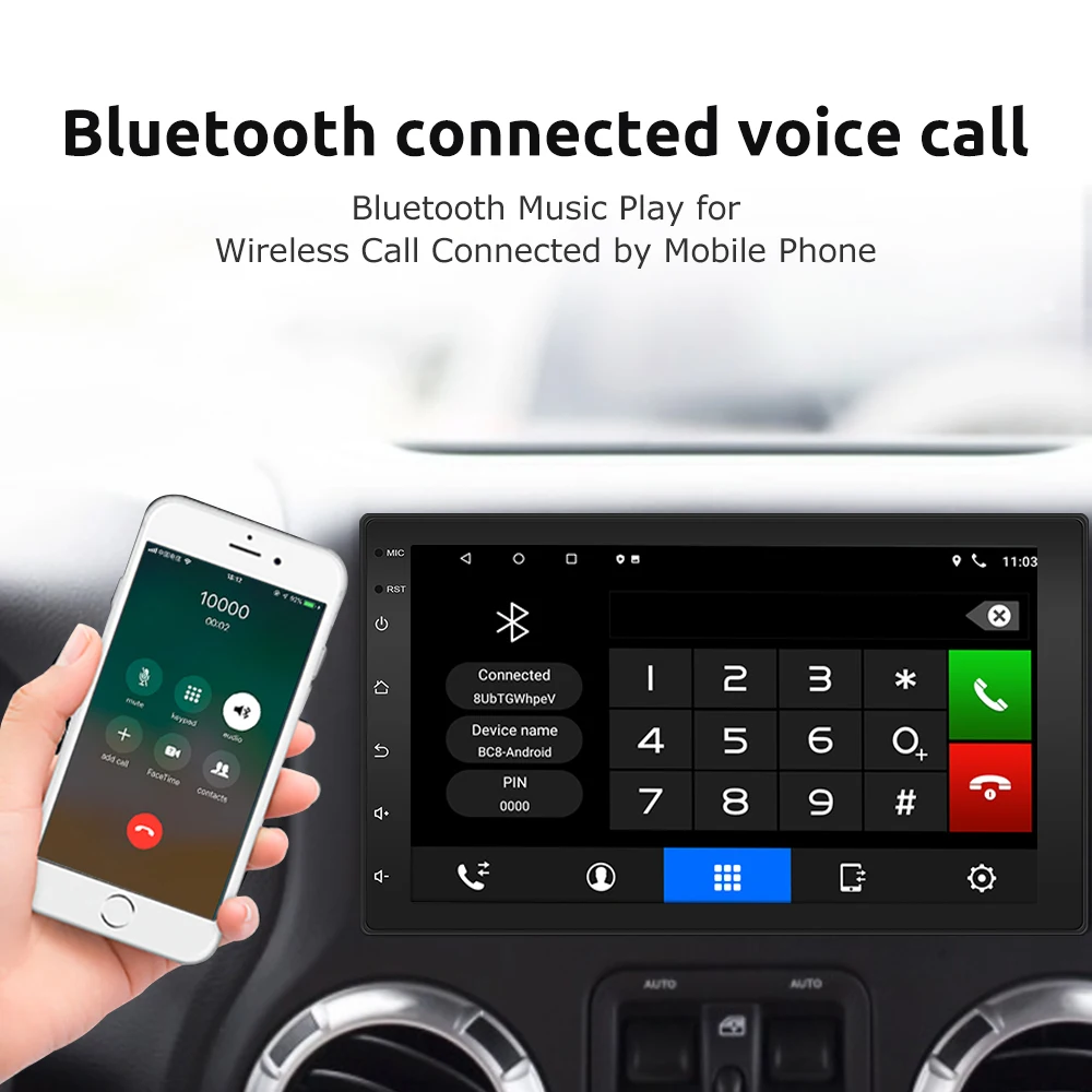 $73.95 ESSGOO Car Stereo 2 din Android 10.1 Autoradio 7 inch Carplay Radio GPS Multimedia Player WIFI For Toyota Nissan Hyundai Ford