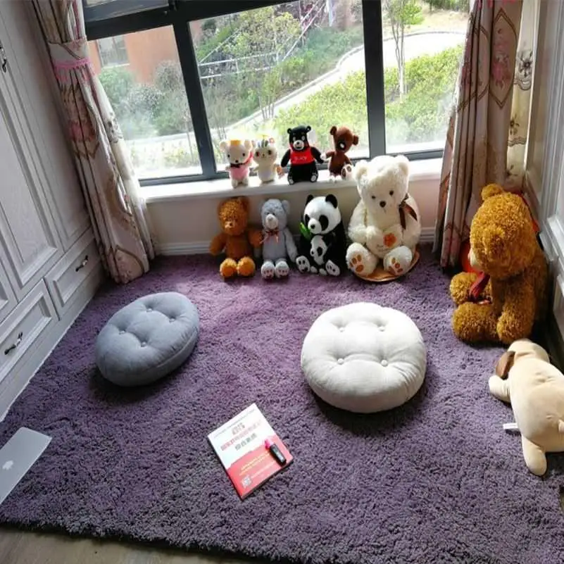 

Carpet for Living Room Modern Fluffy Rectangular Bedroom Carpets Balcony White Pink Gray Non-slip Polyester Carpet 140cm*200cm