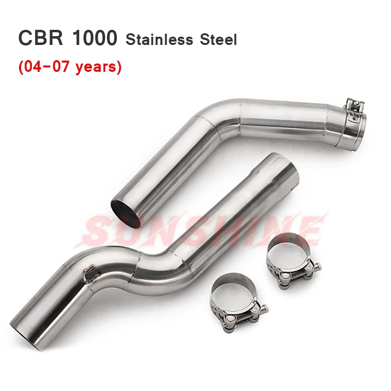 Для CBR 1000 Slip on питбайк мотоцикл средняя труба Соединительная Нержавеющая сталь