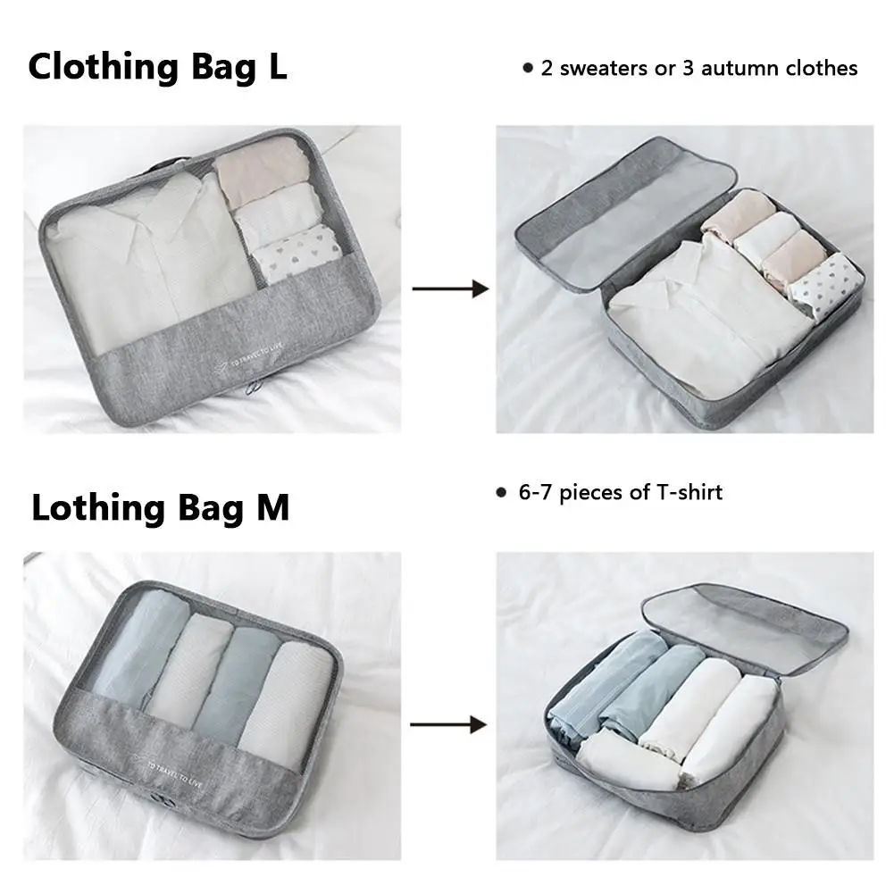 Дорожная сумка для хранения из семи предметов портативная водонепроницаемая