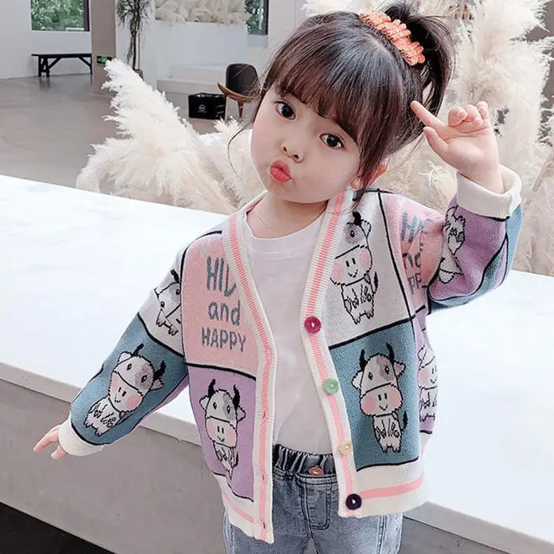 Su&eacute;ter C&aacute;rdigan para ni&ntilde;a, abrigo de moda para ni&ntilde;o, prendas de punto para beb&eacute;, ropa de oto&ntilde;o, novedad de primavera y oto&ntilde;o 2022-5