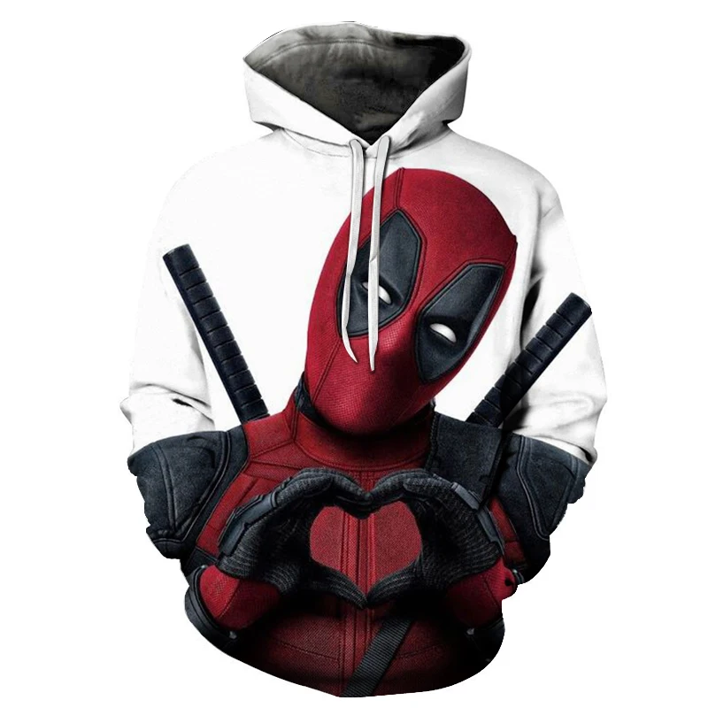 Новый 3D Печатный фильм супергерой Дэдпул 2 Мужская и Женская толстовка