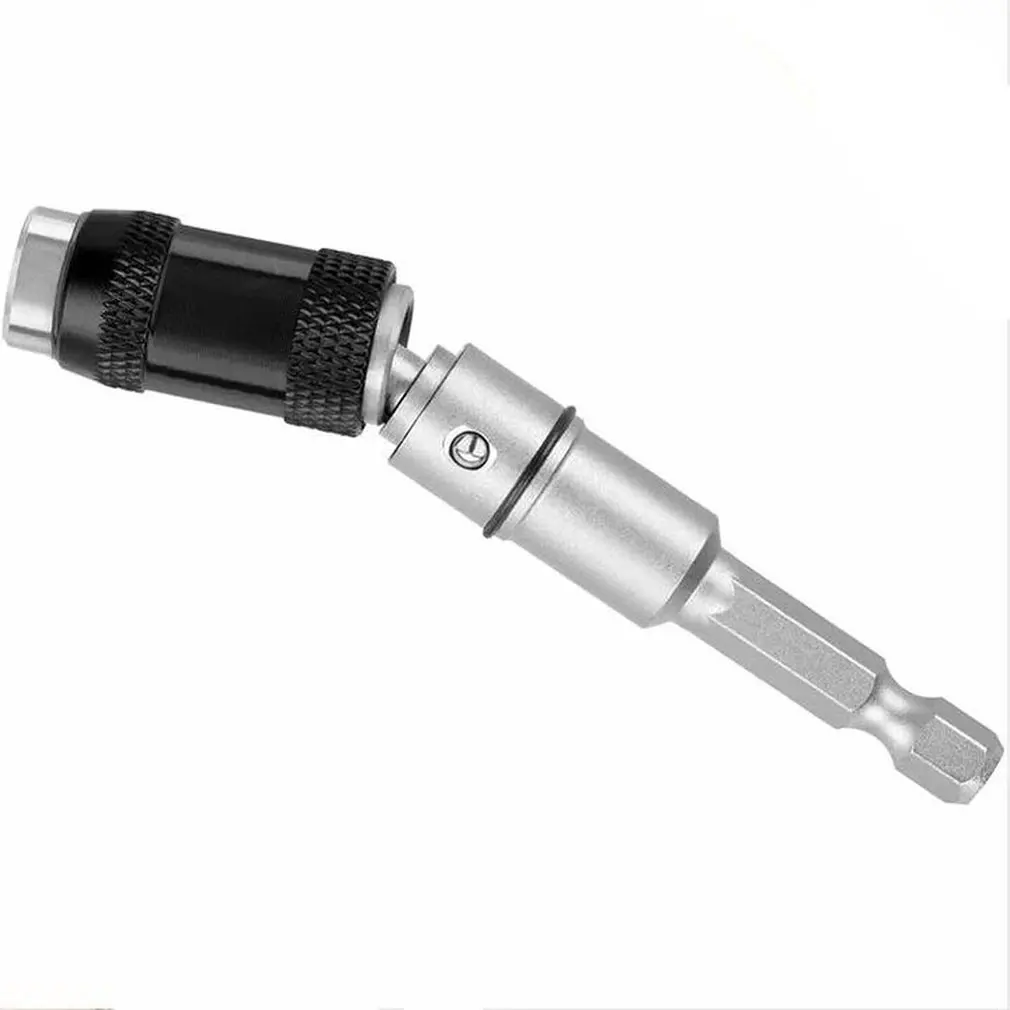 

Magnetic Screw Drill Tip Adjustable Change Pivot Screwdriver Bit Holder with Locking Pivot and Quick Swivel Hex Bit Holder