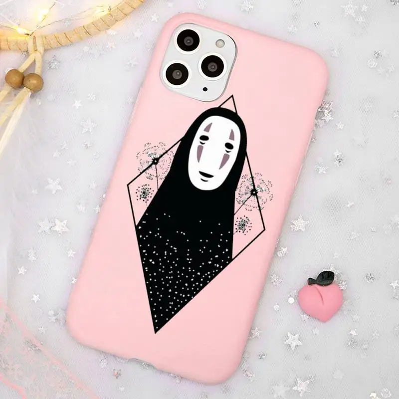 

Studio Ghibli No Face man Phone Case Candy Color for iPhone 11 12 mini pro XS MAX 8 7 6 6S Plus X SE 2020 XR