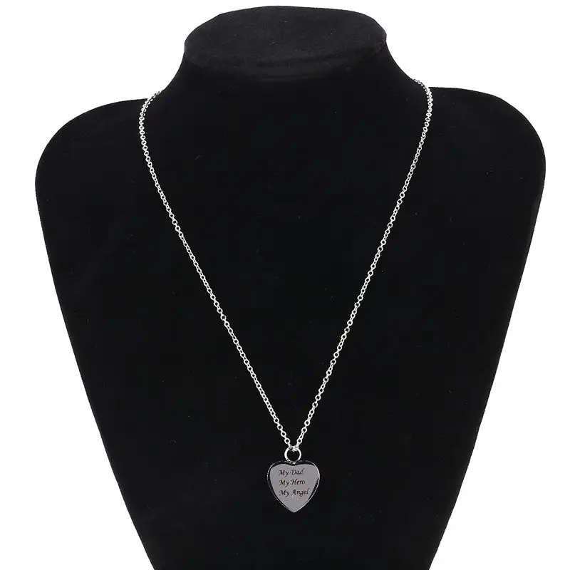 Колье с подвеской Мой папа мой герой ангел из нержавеющей стали | Строительство и