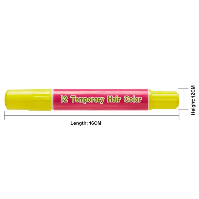 

12pcs/Set Temporary Hair Dye Pen Hair Dye Color Cream Hair Multi color Powder With Pen Crayons Hair Dyeing Tool