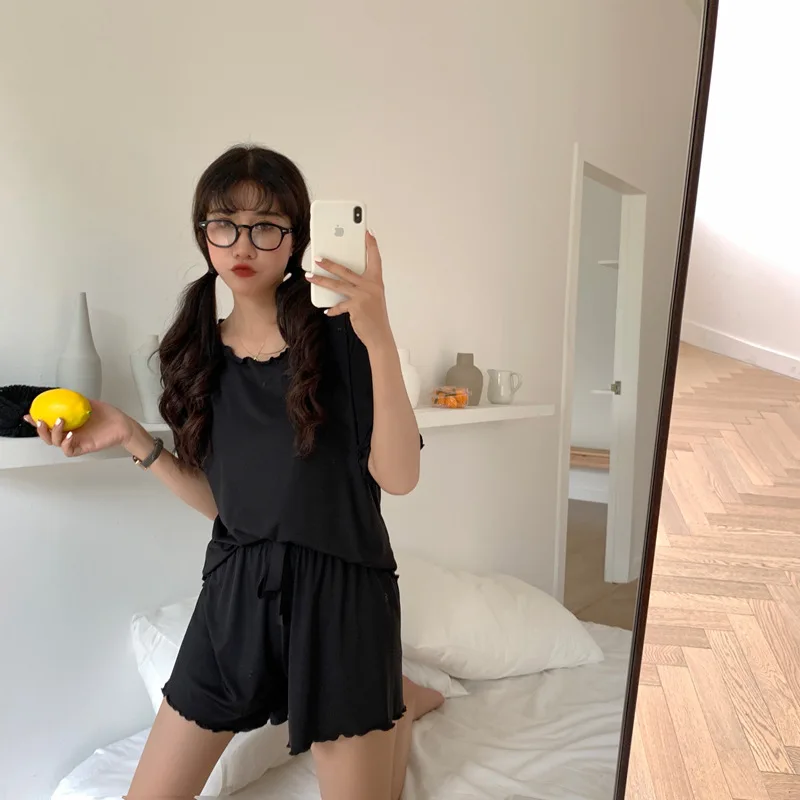 

Women's Pajama Set Female Sexy Lingerie Set Nightwear 5 Colors Summer Fashion Top and Shorts Pijama Women Sleepwear Sets