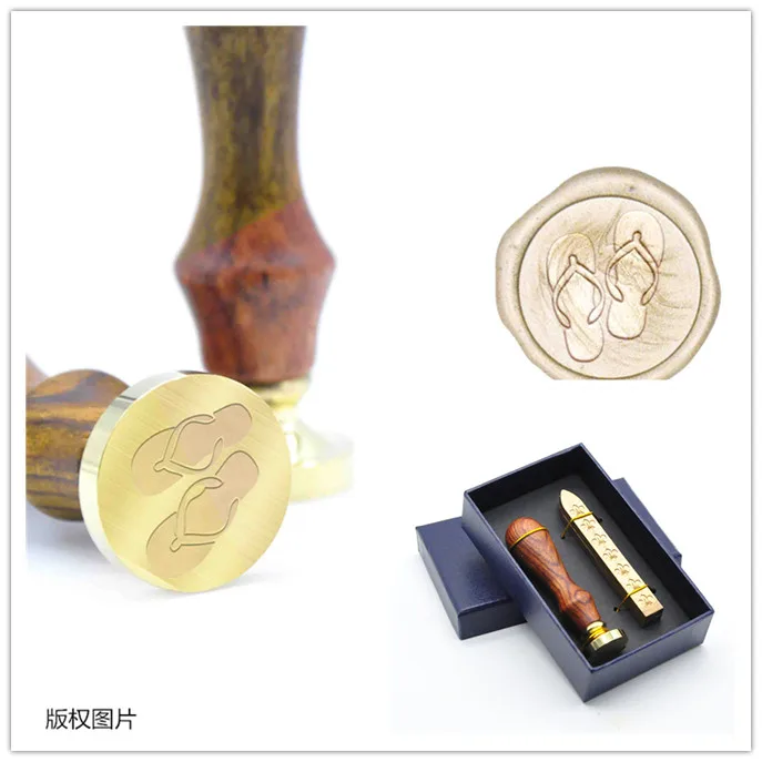 Пляжные тапочки с печатью из воска свадебный подарок печать B9 пользовательские