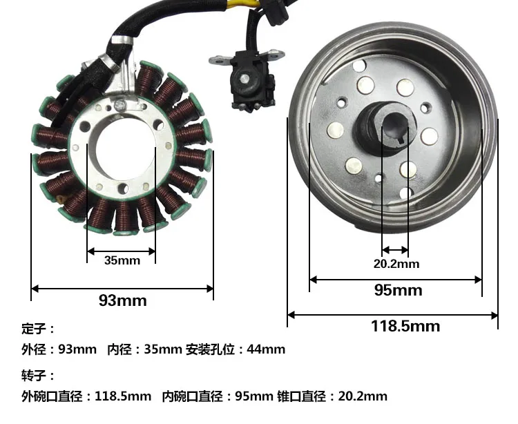 Бесплатная доставка Аксессуары для мотоцикла GS125 Магнитный мотор катушка