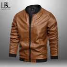 Мужская мотоциклетная куртка из ПУ кожи, повседневная байкерская куртка, верхняя одежда, брендовая одежда, осень-зима 2022