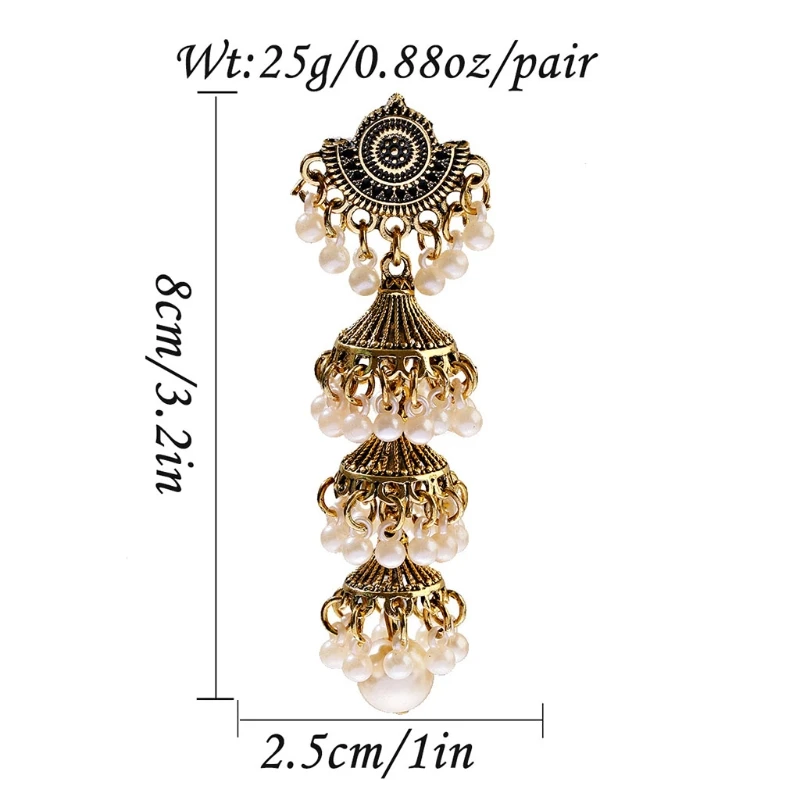 

Exotic Multilayer Tassel Pendant Earrings Female European and American Exaggerated Temperament Stud Earrings Jewelry