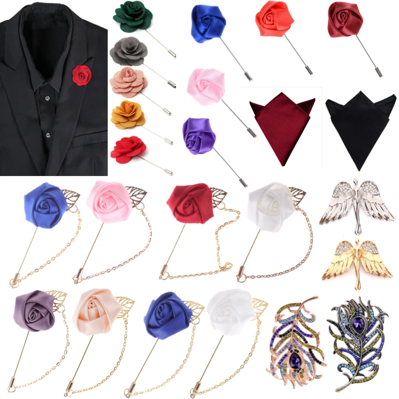 Модные новые ювелирные изделия шелковые броши в виде цветка Розовое перо