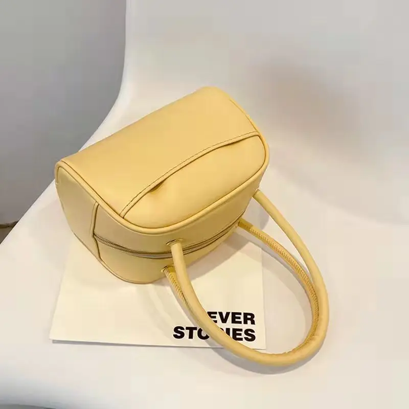 

Hobos Shoulder Bags For Women Solid Candy Color Young Girl Cute Versatile 2021 Autumn Korean New Design All-Match PU Handbags