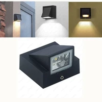 ip65 waterproof 5w 10w outdoor led wall lamp modern aluminum surface mounted cube led garden porch light
