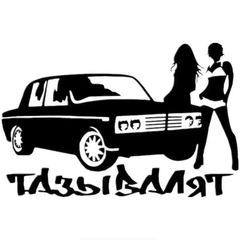 

1-5 шт., съемные автомобильные наклейки tazy на ваз, Лада, 12 х18 см