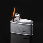 Ретро бензиновая кремневая зажигалка, траншеи из чистой меди, зажигалка для сигарет, бензиновая Зажигалка без огня, надувные металлические гаджеты для мужчин