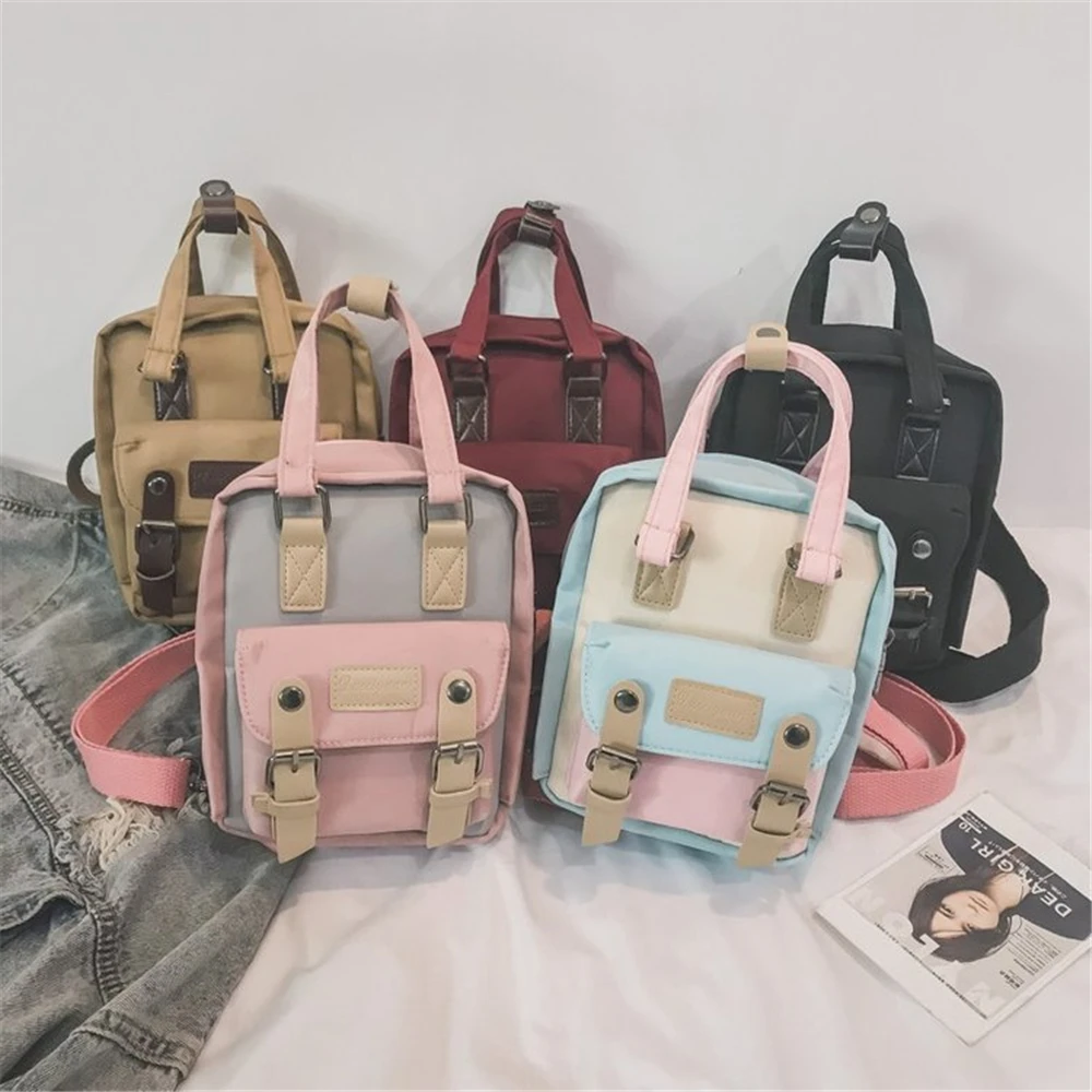 

New kawaii backpack Patchwork women bags 2020 crossbody bag cute backpack Zipper back pack Travel bag Student School Backpacks