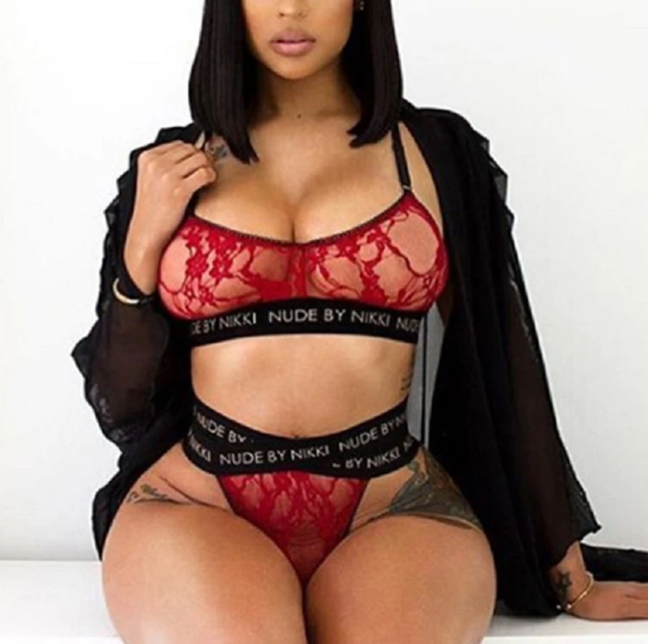 

Женское пикантное нижнее белье 2022, красный костюм, бюстгальтер + трусики, кружевное украшение с цветочным рисунком, пупка с высокой талией, л...