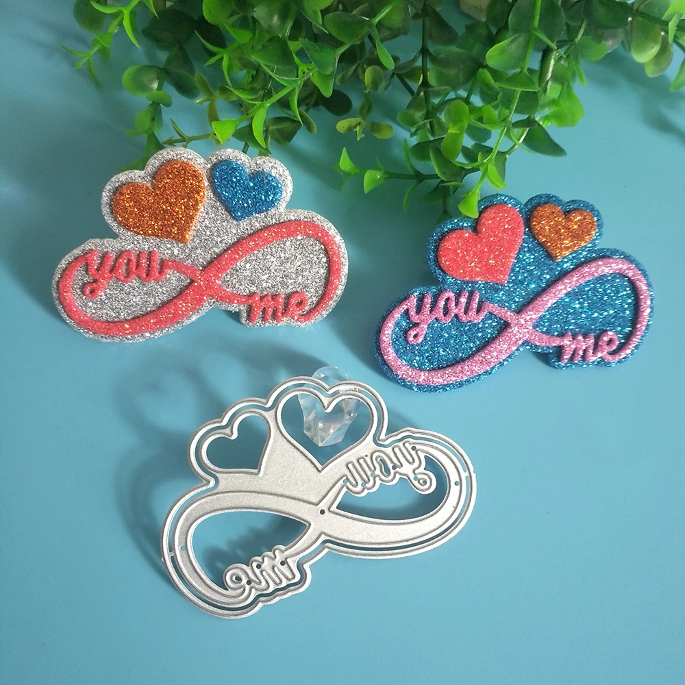 

New YOU AND ME Heart cutting dies DIY scrapbook, embossed card making, photo album decoration, handmade craft