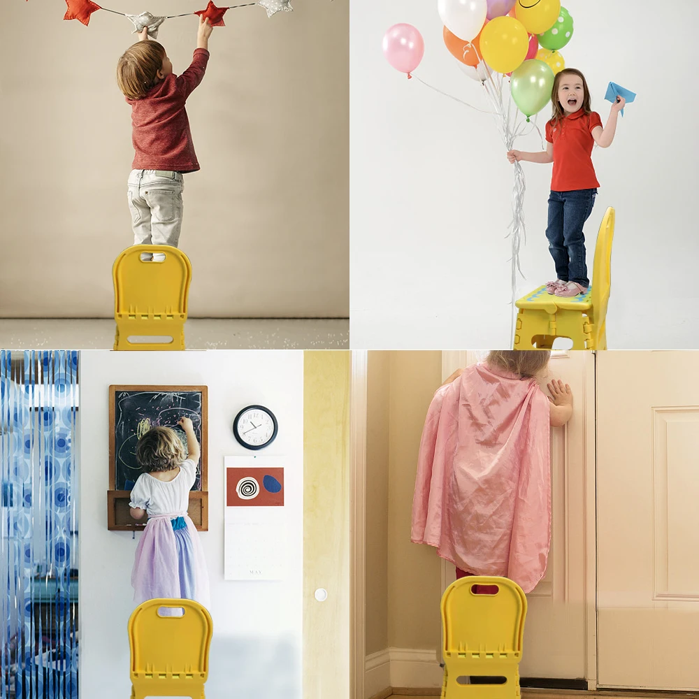 7-дюймовый складной ступенчатый стул со встроенной ручкой пластиковый