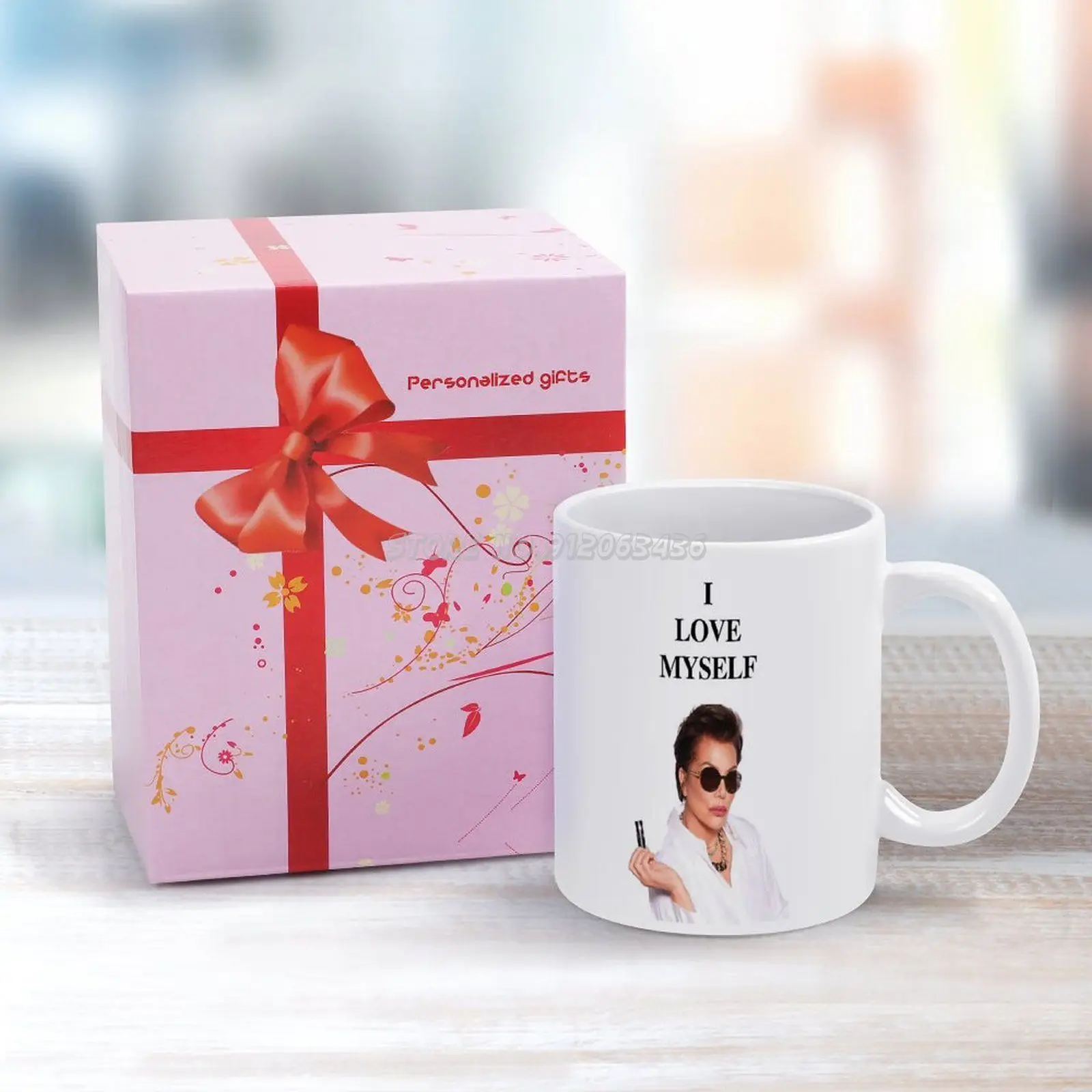 Кофейные кружки Kris Jenner Я люблю себя керамическая кружка чайная чашка