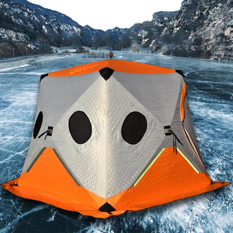 

Winter 3-4 Person Ice Fishing Tent For Survival In The Wild Bathing And Dressing Tent Windproof And Warm Four Seasons Tent