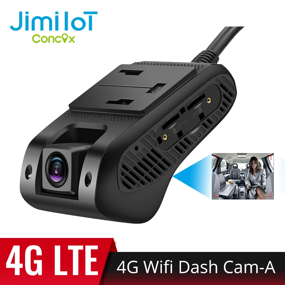 4G GPS Dash Cam Car DVR JIMI JC400P Wifi Vehice Camera 2 Live Stream Video Cut-Off Fuel By APP 1080P Real Track Update of JC200