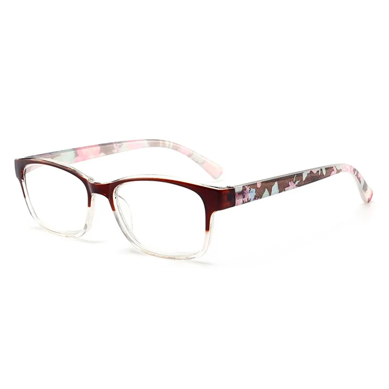 Brown Transparent RBENN очки для чтения Для женщин с печатным рисунком модные очки для чтения женские+ 0,75 1,25 1,75 2,25 2,75 3,25 3,75 4,5 5,0 6,0 - Цвет оправы: Brown Transparent
