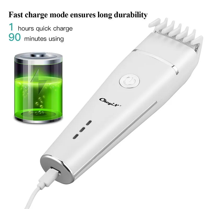 

CkeyiN R-Blade Hair Clipper Electric Men's Shaver Machine USB Rechargebale Hair Cutting Trimmer Limit Comb Adjustable Clippers
