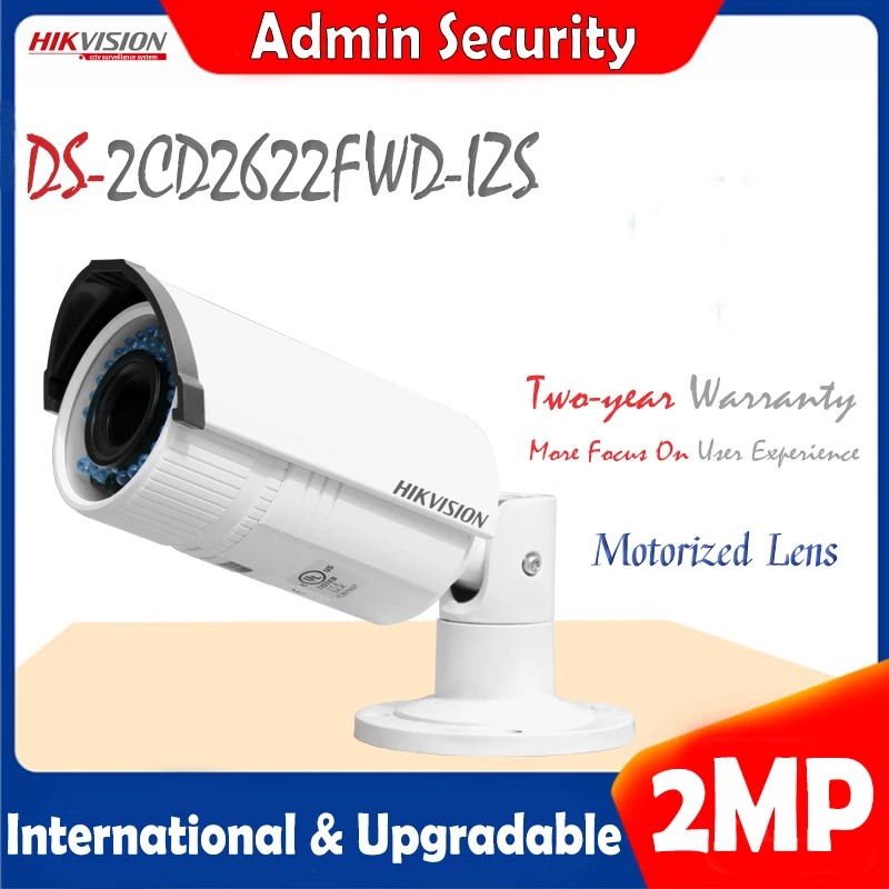 DS 2CD2622FWD IZS Hikvision английская версия 2MP WDR Vari focal Bullet IP камера POE безопасности IR Onvif