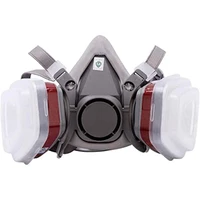 7 in 1 paint spray gas mask full face protection organic gas filter mask reusable respirator gray personal protective equipment