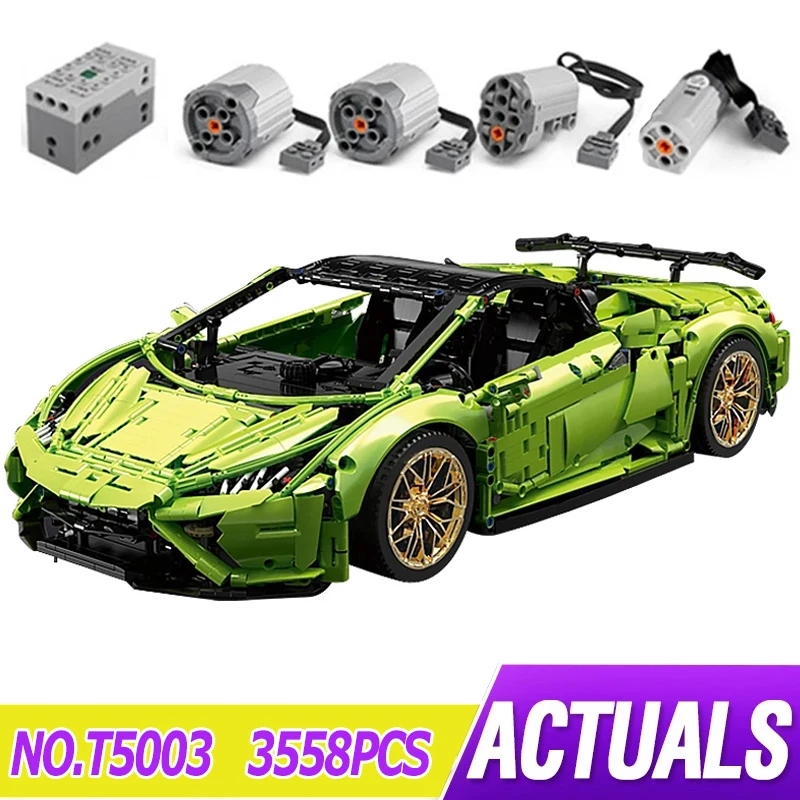 

New MOC Car T5003 Lamborghining Huracan Evo Spyder Model Compatible MOC-72491 Building Blocks Bricks Puzzle Toy Christmas Gifts