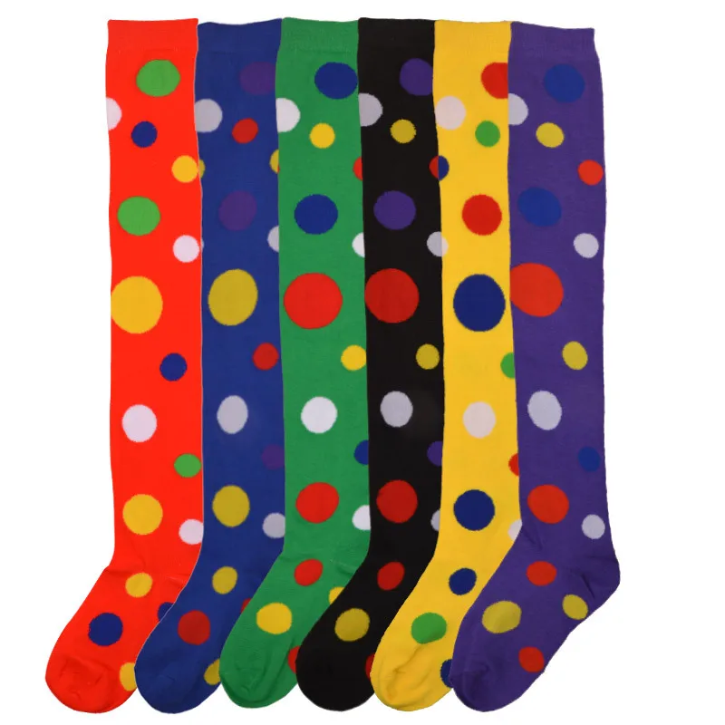 

2021 Women Cotton Socks Long Tube Ladies Clown Over-knee Socks Thigh Socks Christmas Thigh High Stockings Knee High Dance Sock