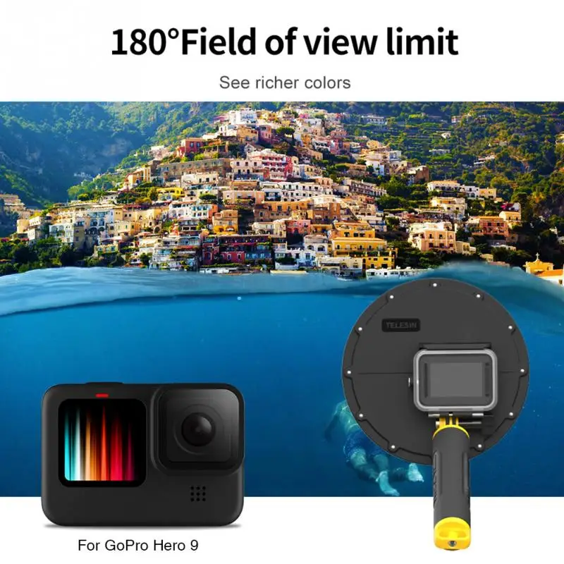 Для GoPro Hero 9 купольный порт камеры 30 м водонепроницаемый чехол для дайвинга Корпус