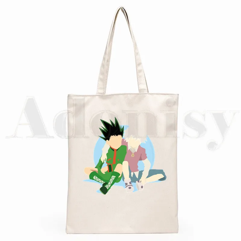 Hunter X Hxh Killua Zoldyck Сапожки в стиле хисока аниме сумки на плечо холст большой Ёмкость