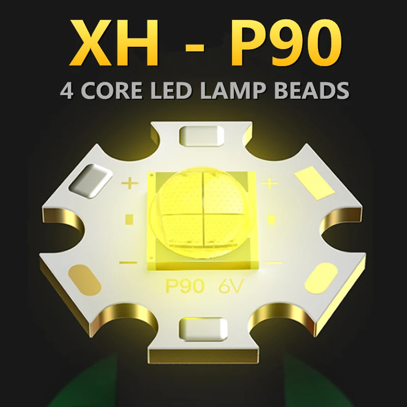 Светодиодный фонарик высокой мощности CREE XHP50/P70/P90 для охоты мощный яркий 18650