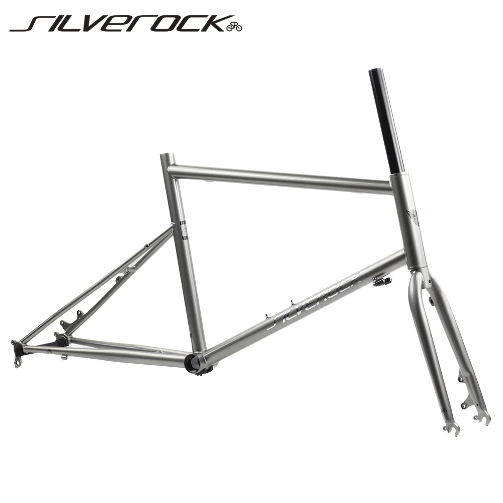 SILVEROCK хромированная рама вилка 451 406 20 1 1/8 MiniVelo дисковый суппорт U тормоз городской